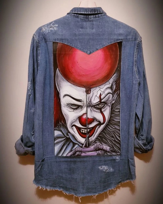 Ręcznie malowane kurtki Wiki Stepaniuk