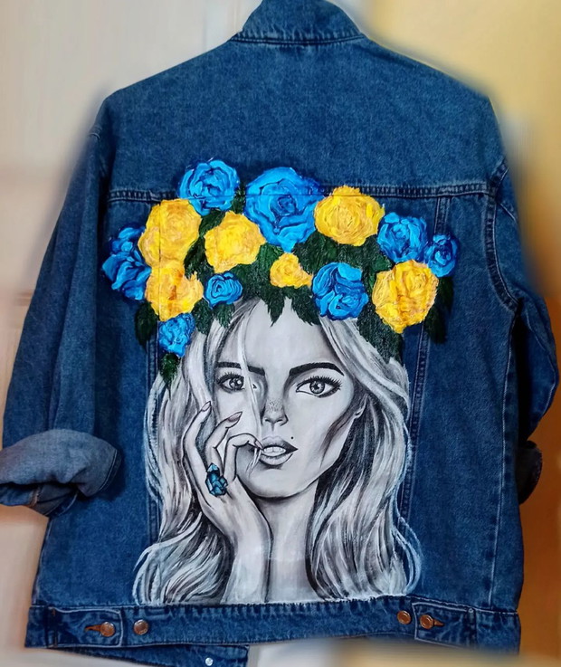 Ręcznie malowane kurtki Wiki Stepaniuk