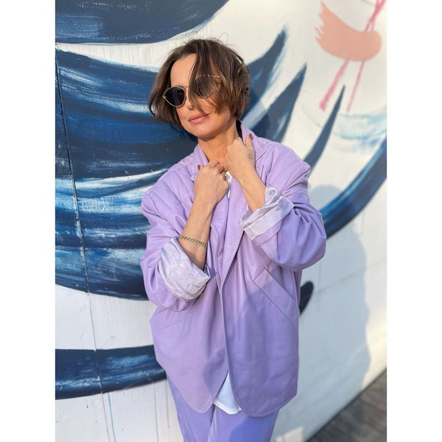 Wiosenna skórzana kurtka Kasi Sokołowskiej