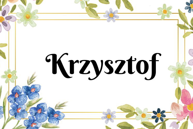 Kartka z kalendarza Krzysztof