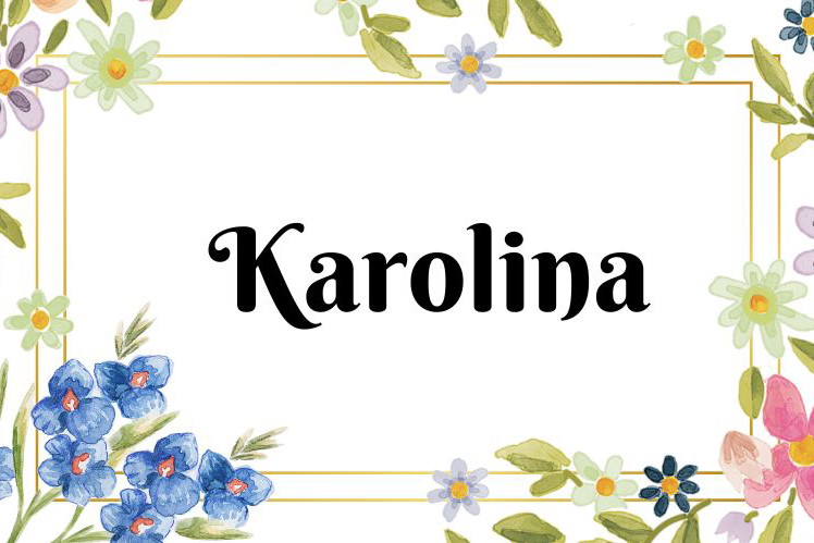 Kartka z kalendarza Karolina