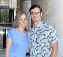 Mateusz Damięcki z żoną