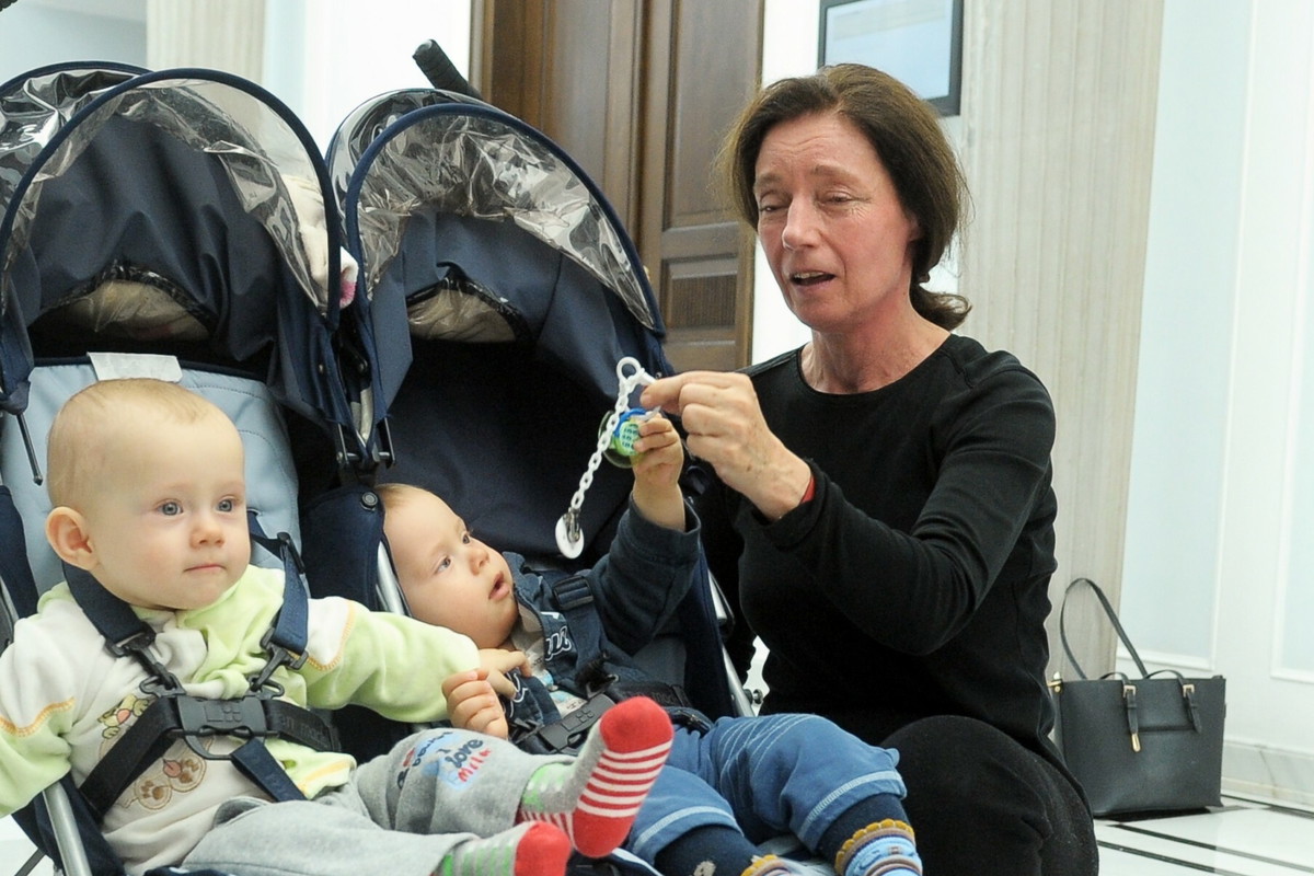 Barbara Sienkiewicz z dziećmi