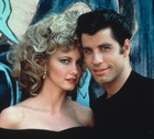 John Travolta i Olivia Newton-John jako Danny i Sandy w "Grease"