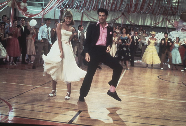 John Travolta i Olivia Newton-John jako Danny i Sandy w Grease