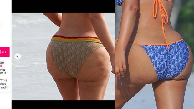 Słynne zdjęcie Kim Kardashian z cellulitem