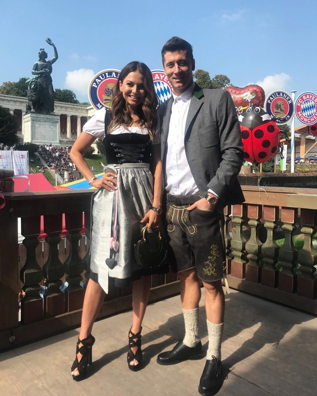 Robert Lewandowski z Anią Lewandowską