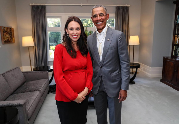 Jacinda Ardern i Barack Obama