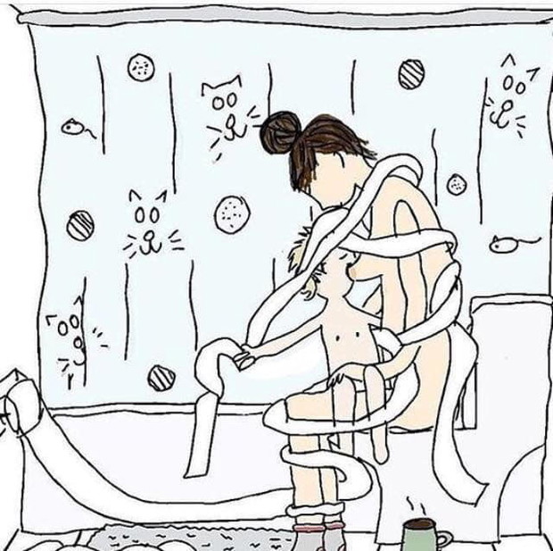 Ilustracje pokazujące, jak wygląda prawdziwe macierzyństwo