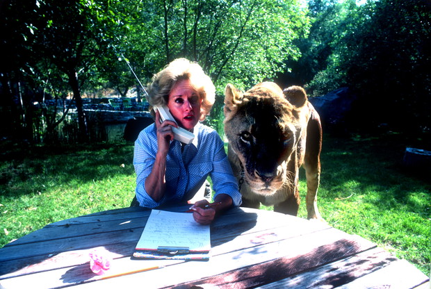 Tippi Hedren z lwem