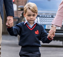 Książę George pierwszy dzień szkoły