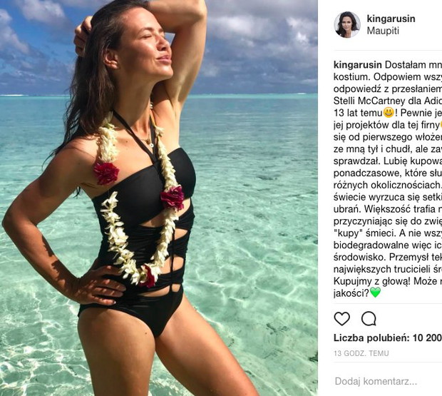 Kinga Rusin w kostiumie kąpielowy sprzed 13 lat