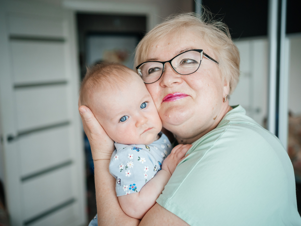 babcia z wnukiem