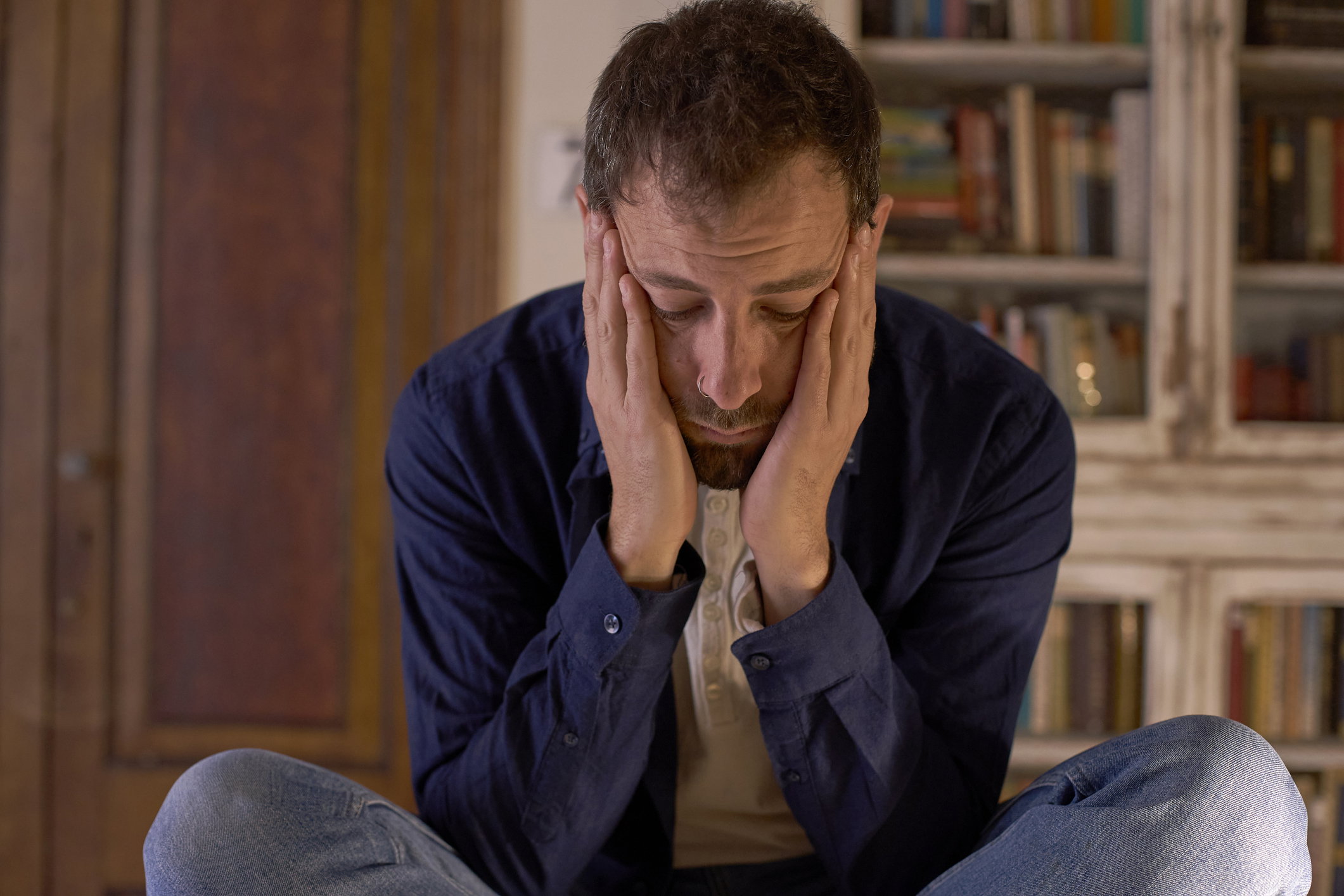 mężczyzna z problemami