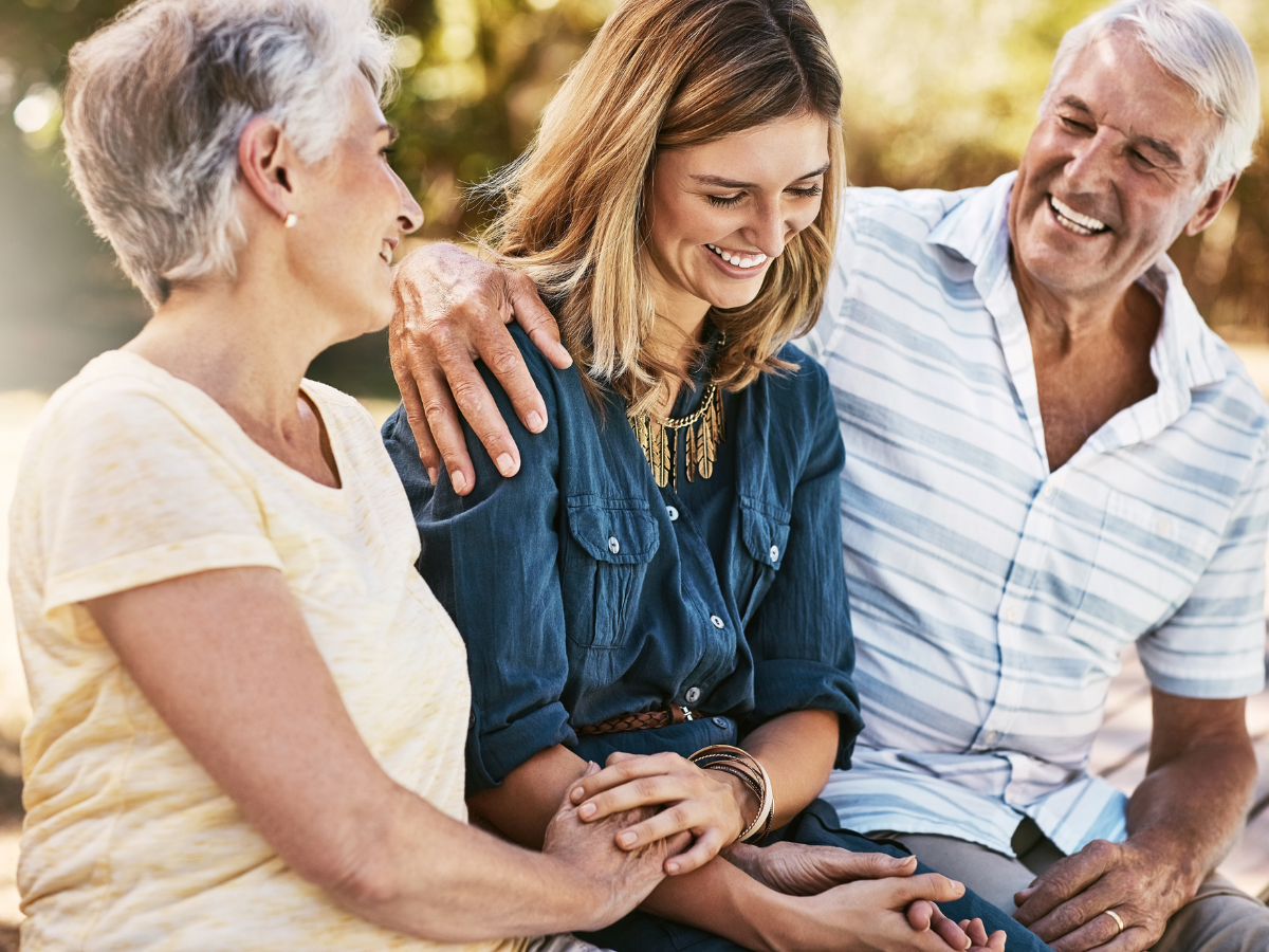 rodzice z dorosłą córką