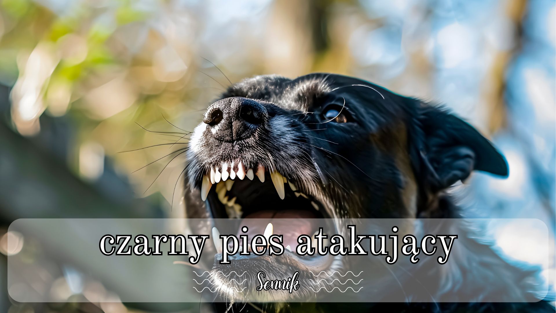 Sennik czarny pies atakujący