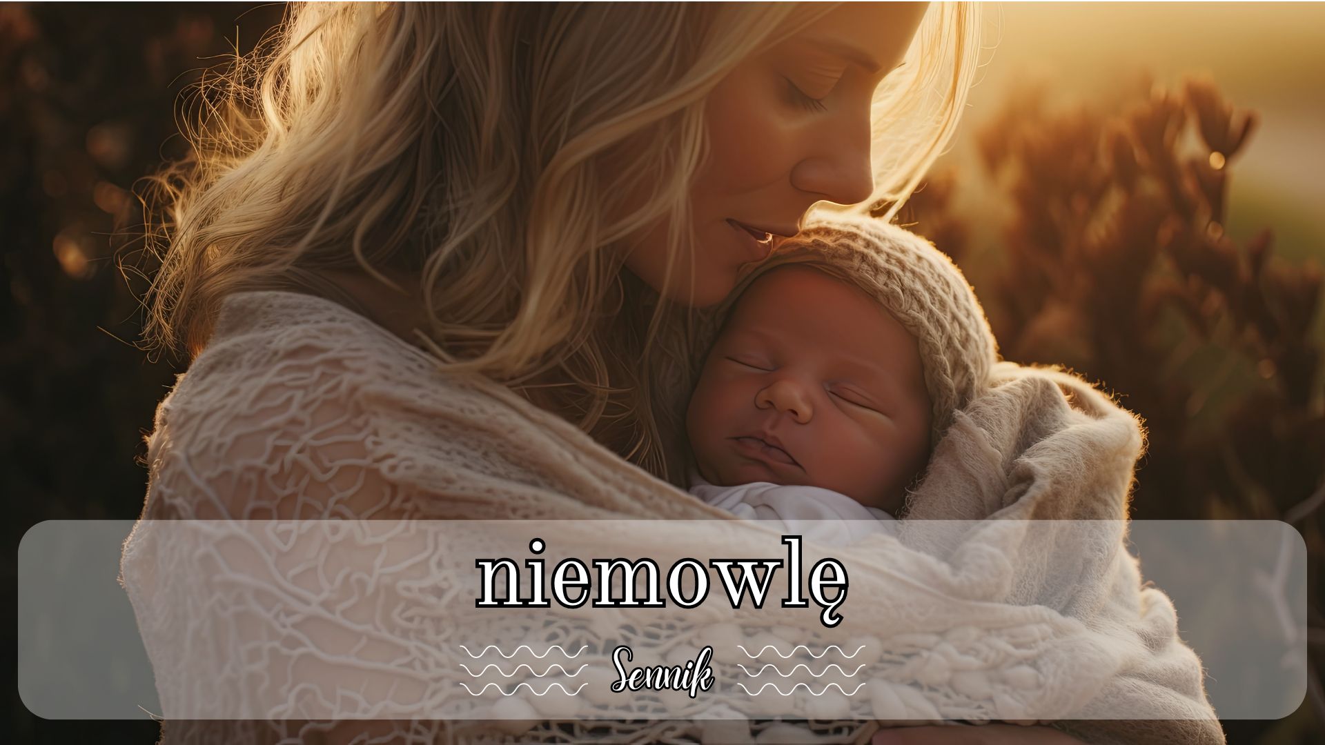 Sennik niemowlę na rękach