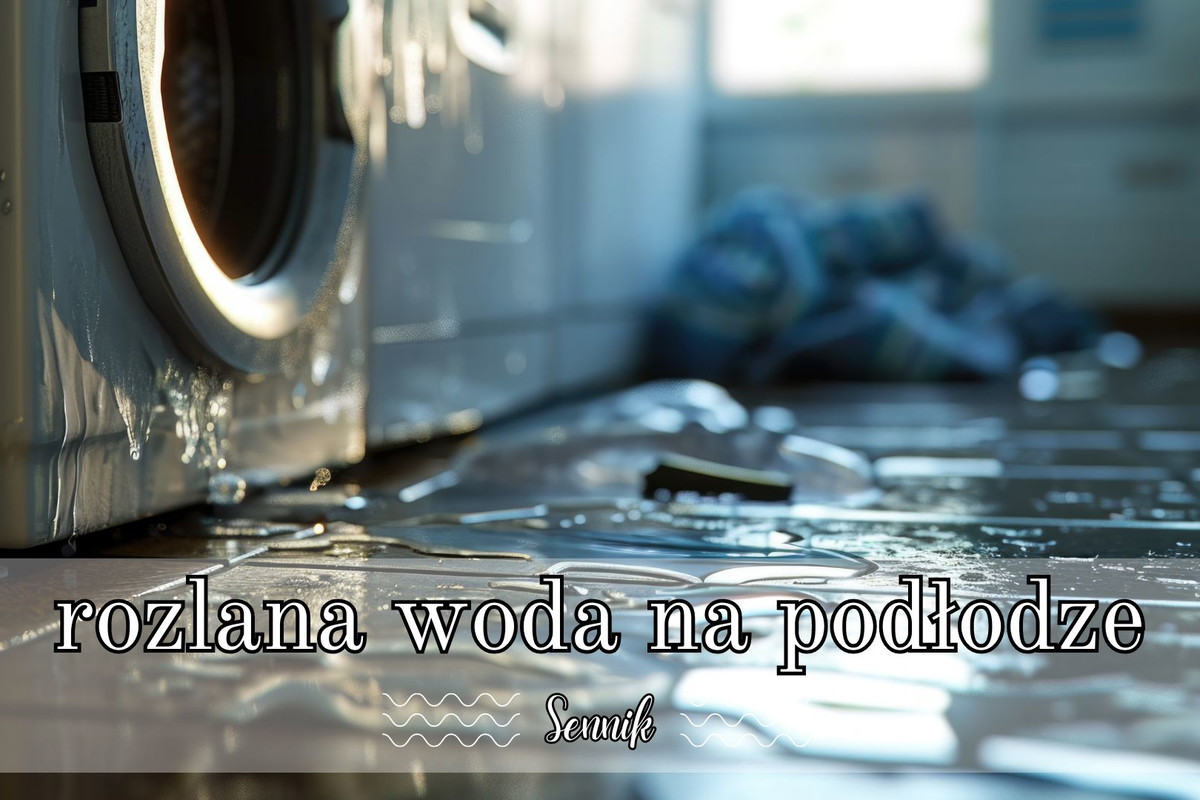 Sennik rozlana woda na podłodze
