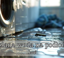 Sennik rozlana woda na podłodze