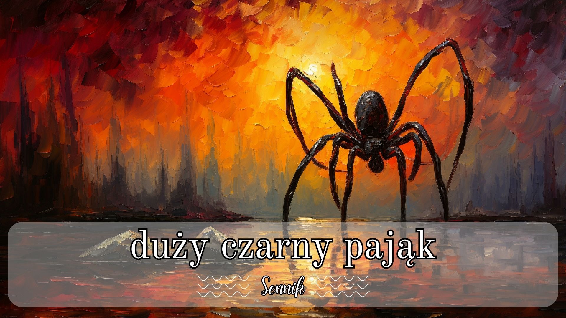 Sennik duży czarny pająk