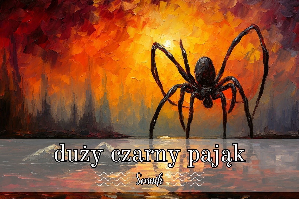 Sennik duży czarny pająk