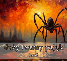 Sennik duży czarny pająk