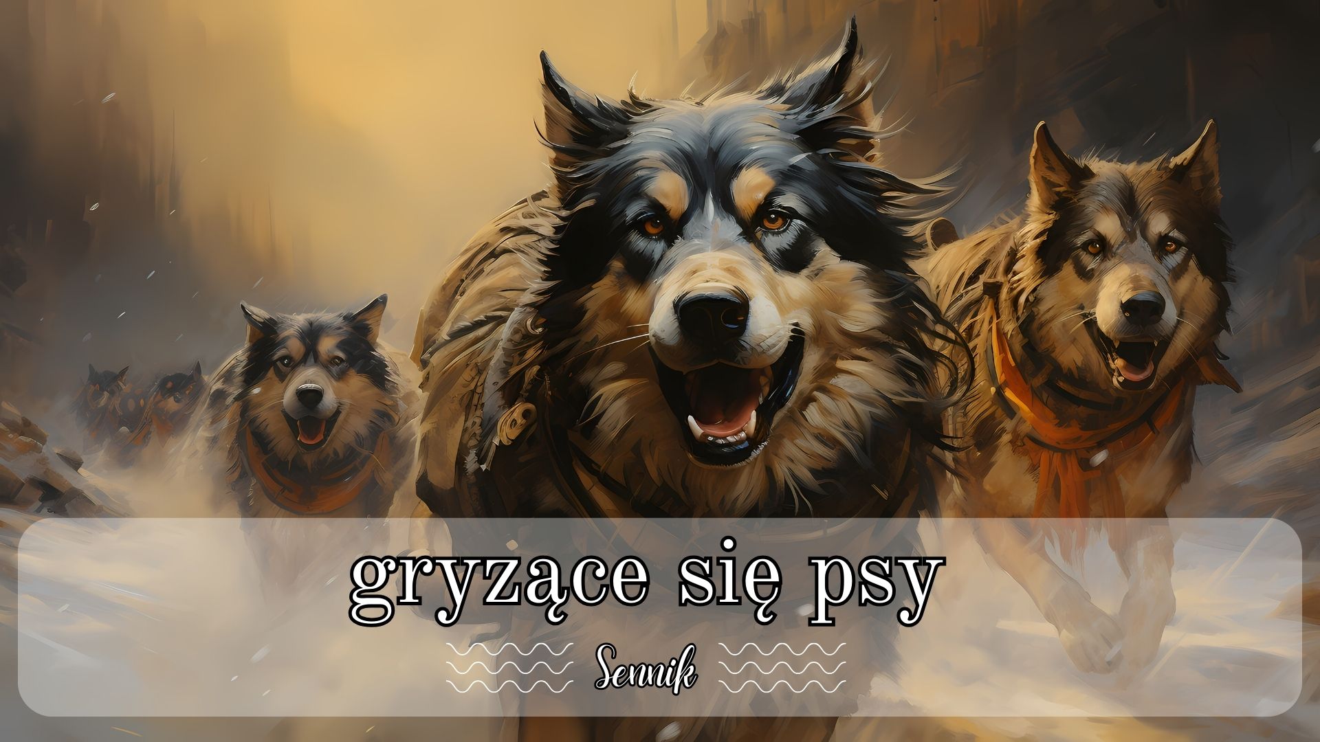 Sennik gryzące się psy