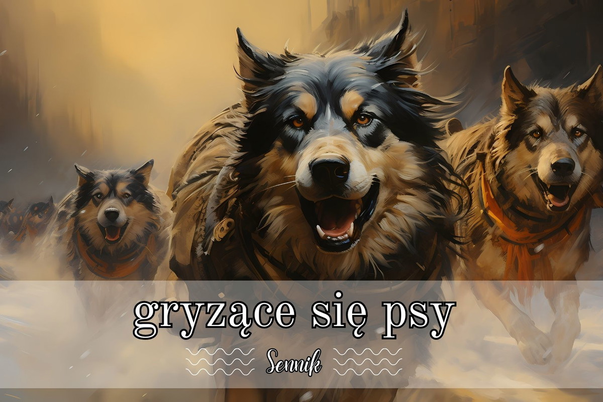 Sennik gryzące się psy