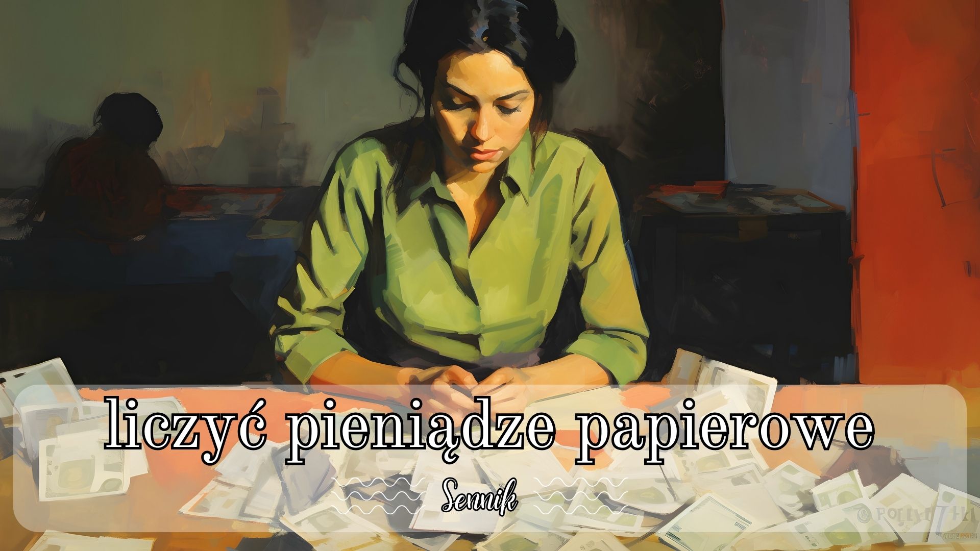 Sennik liczyć pieniądze papierowe