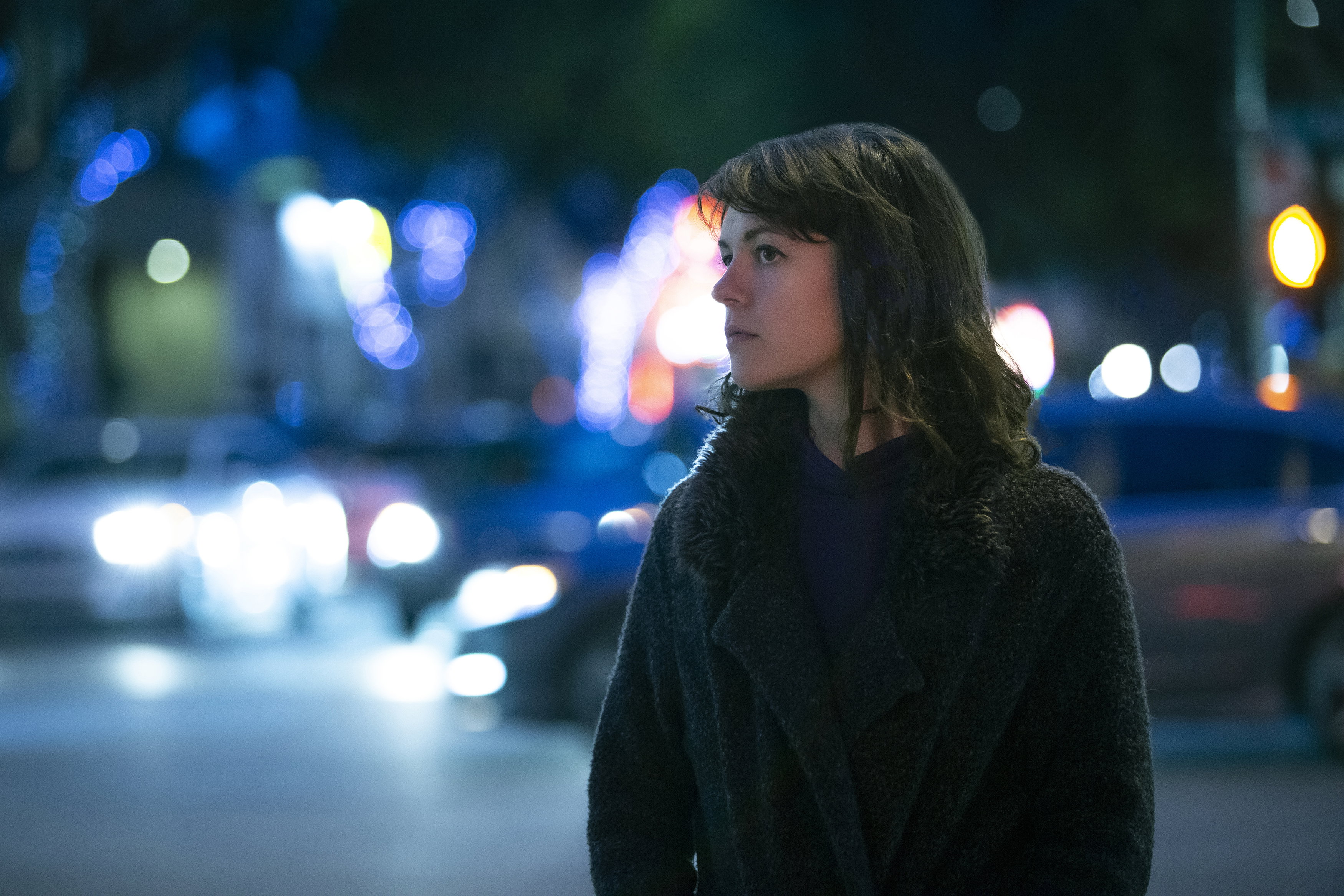 Przestraszona kobieta