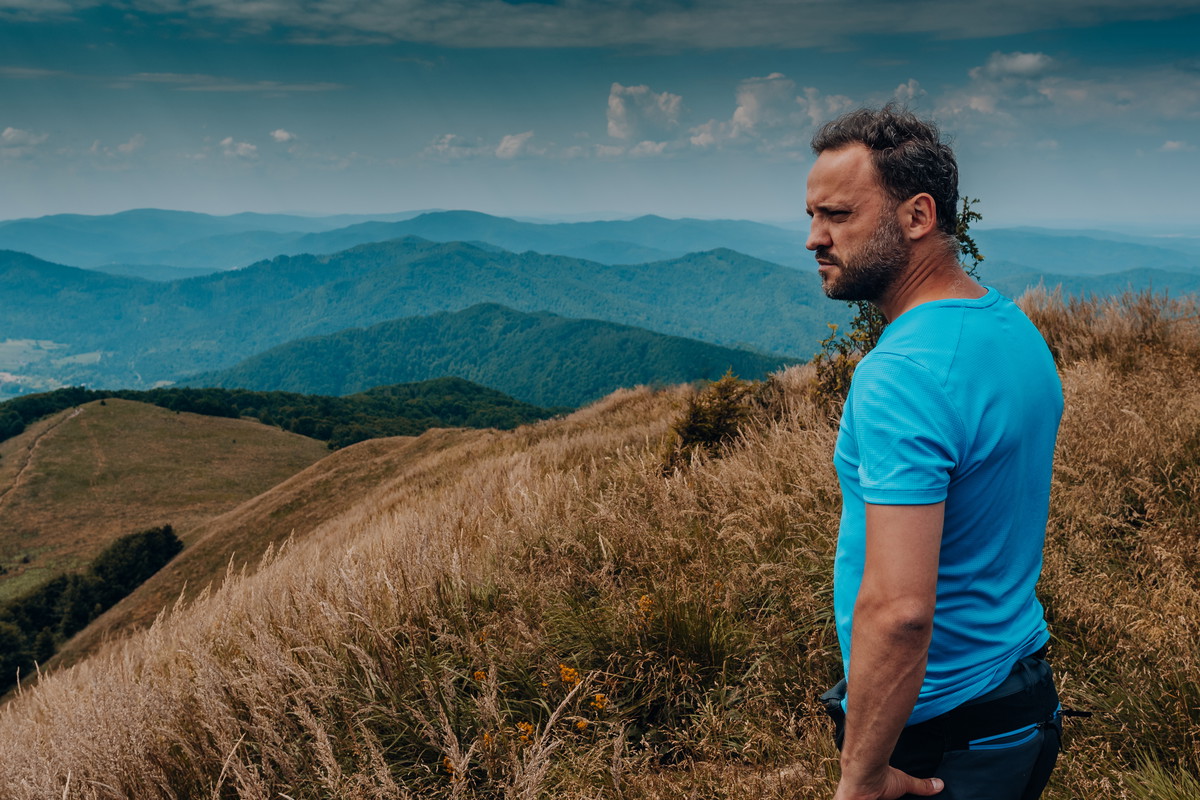 bieszczady mężczyzna turysta
