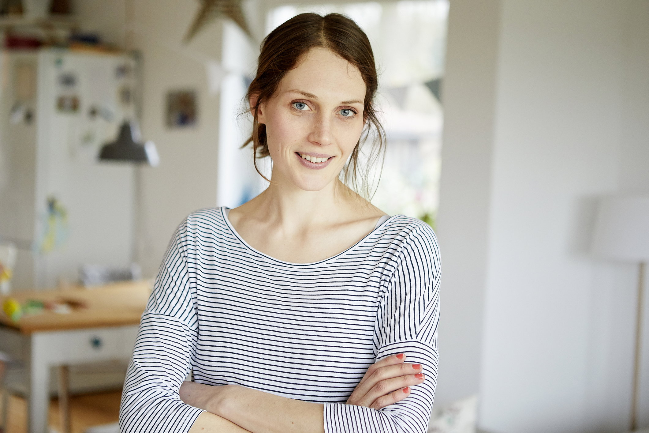 Portrait of woman at home