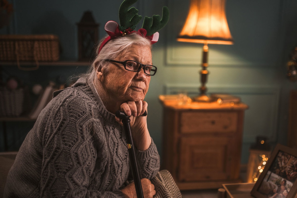 Senior woman who spent Christmas alone away from her family and friends