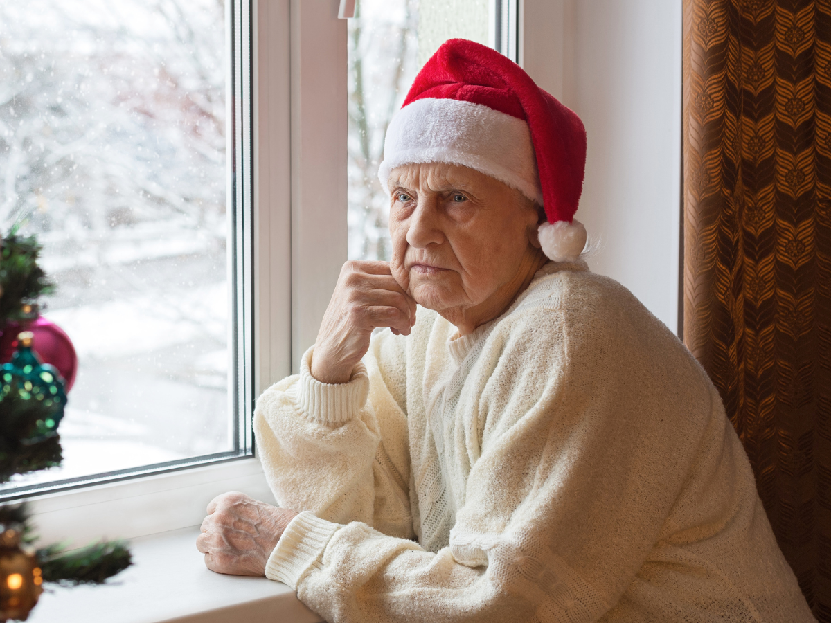 samotna kobieta w święta