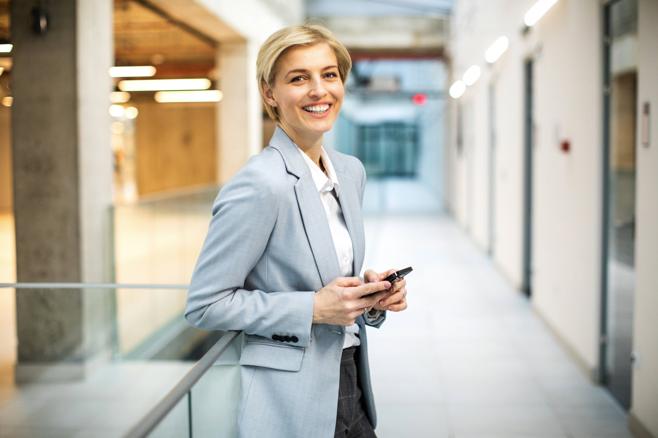 Beautiful businesswoman chatting on a mobile phone