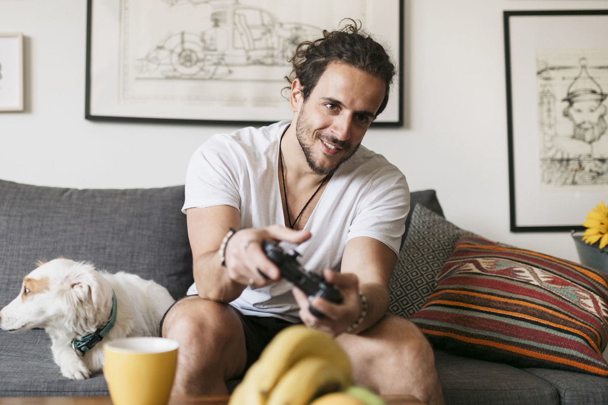 Having fun, playing video games.