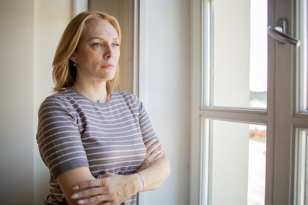 Happy mature woman