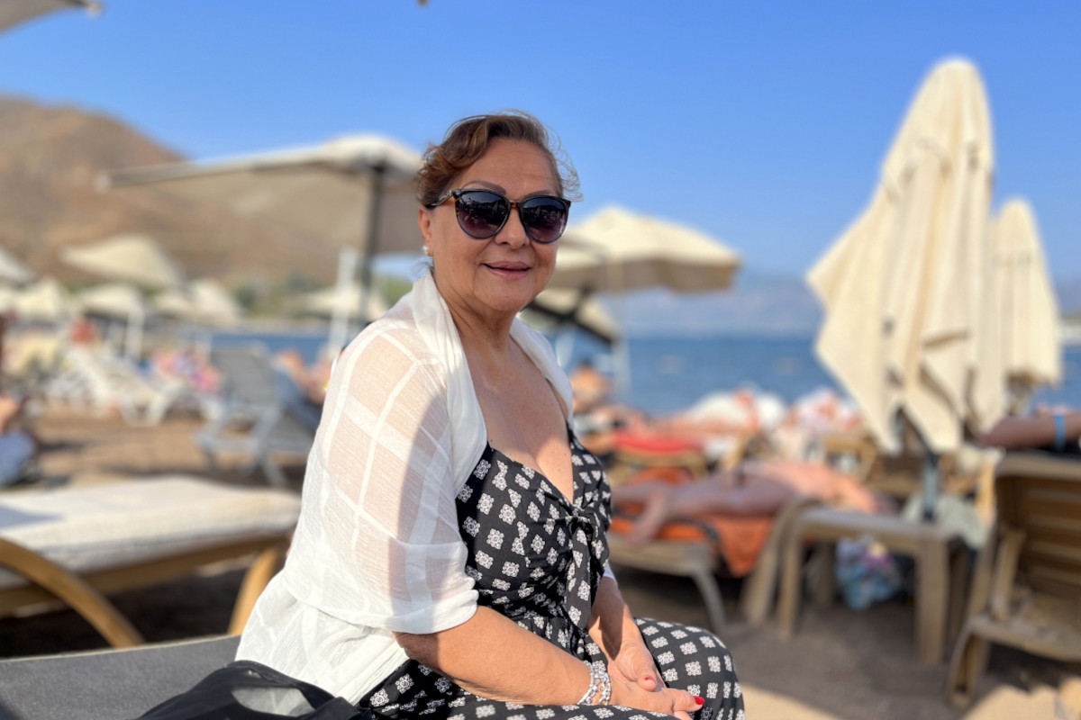 emerytka na plaży