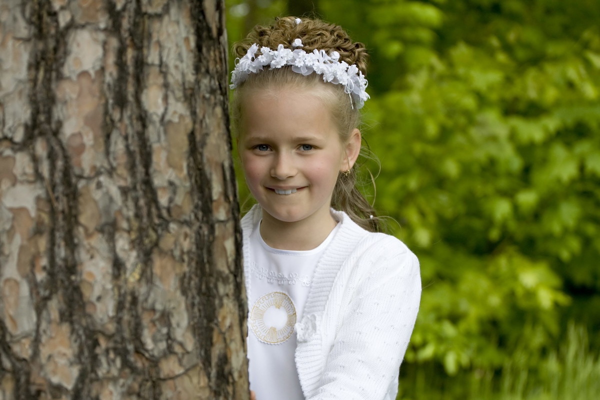 First communion girl