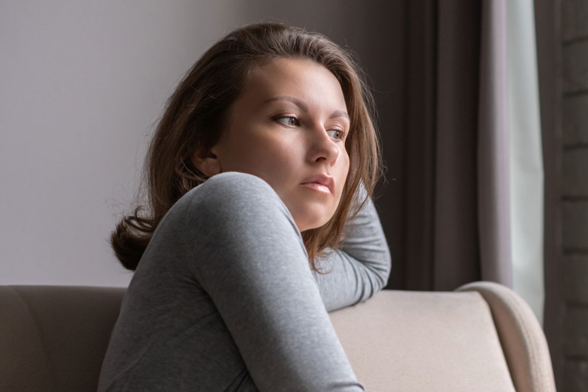 smutna kobieta