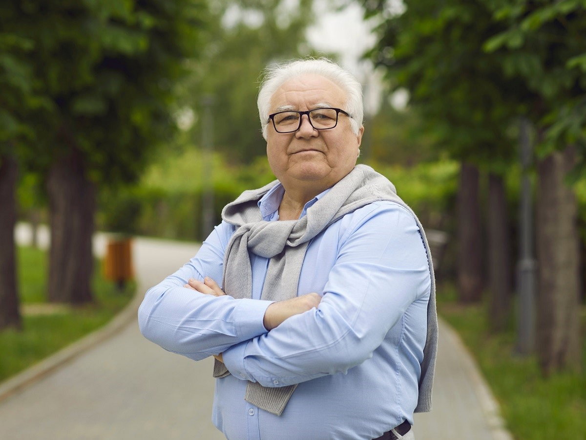 mężczyzna w Ciechocinku