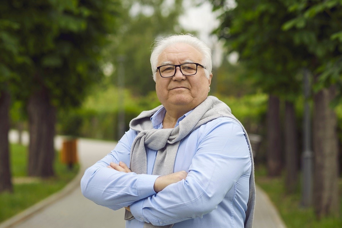mężczyzna w Ciechocinku