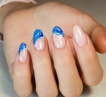 marina blue nails