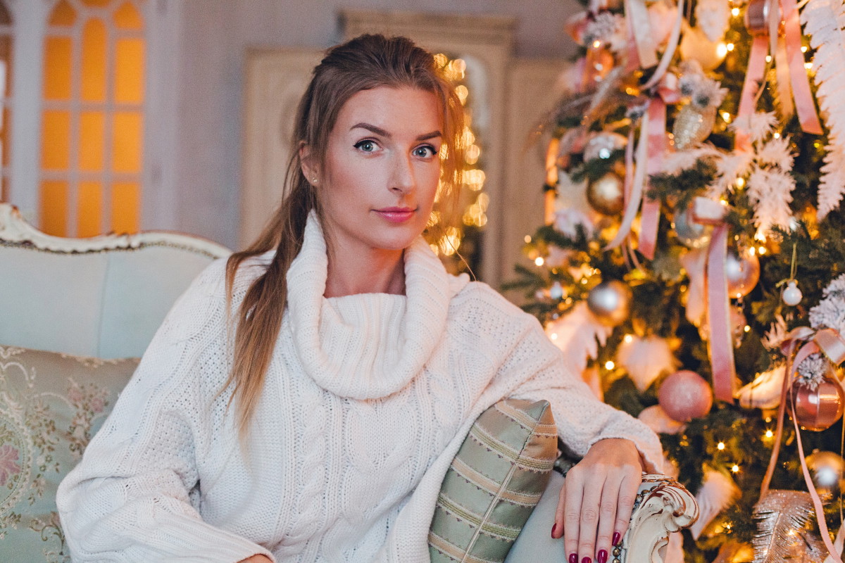 kobieta w święta