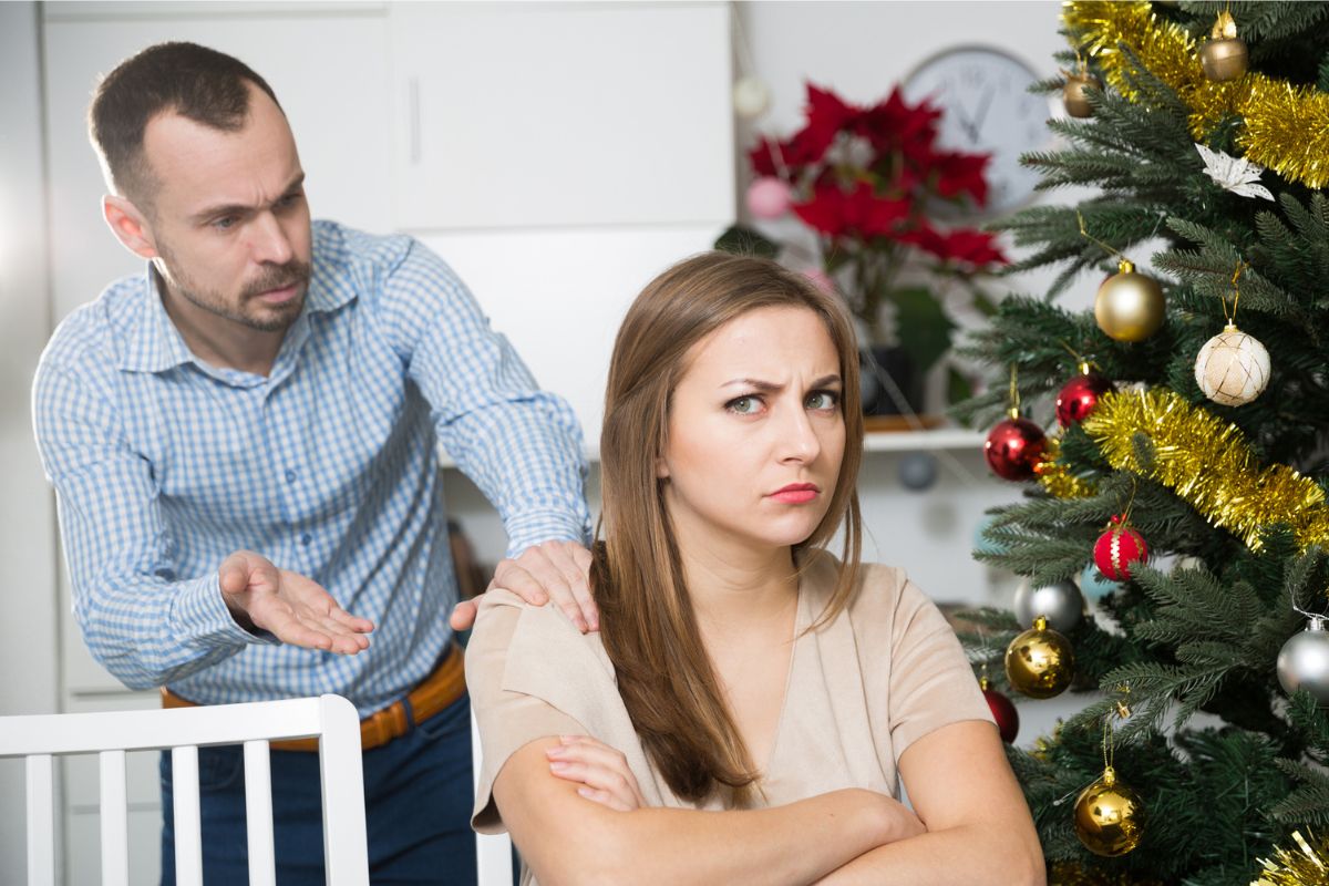 obrażona kobieta w święta