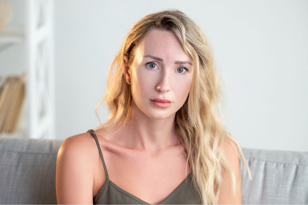 smutna kobieta 40letnia