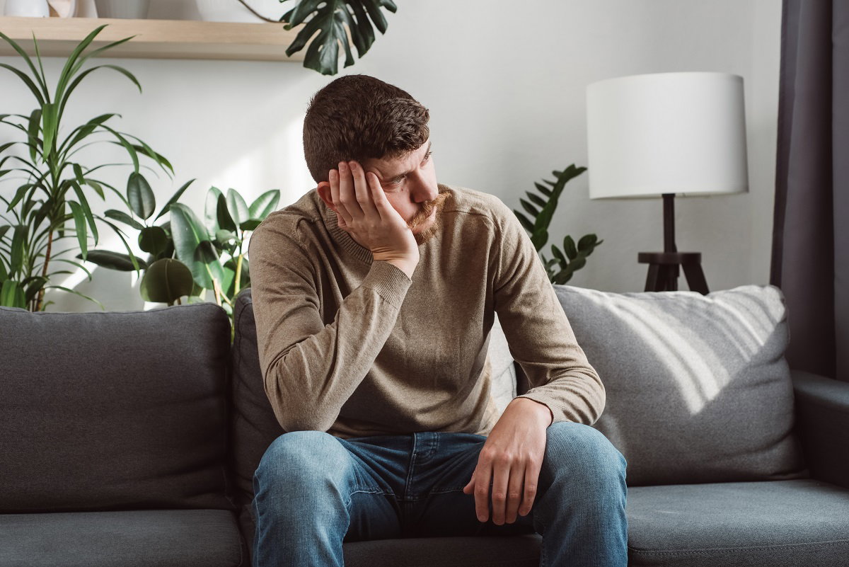smutny mężczyzna