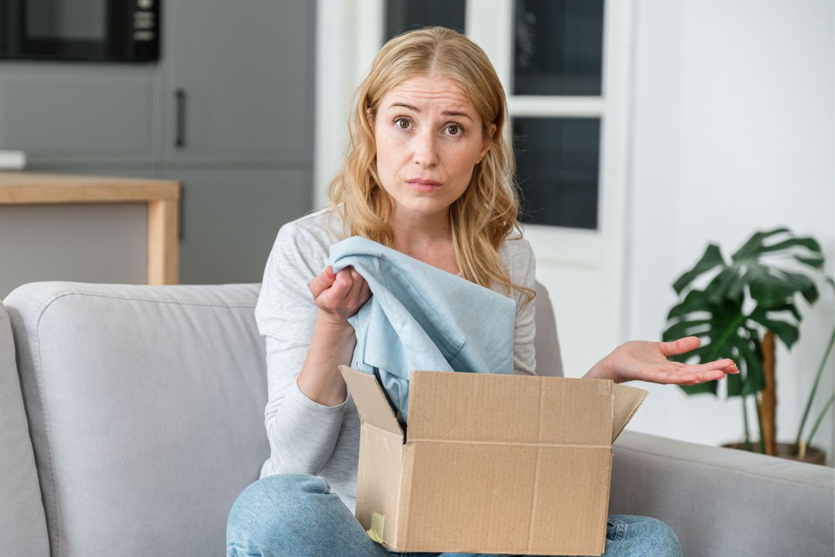 kobieta niezadowolona z prezentu