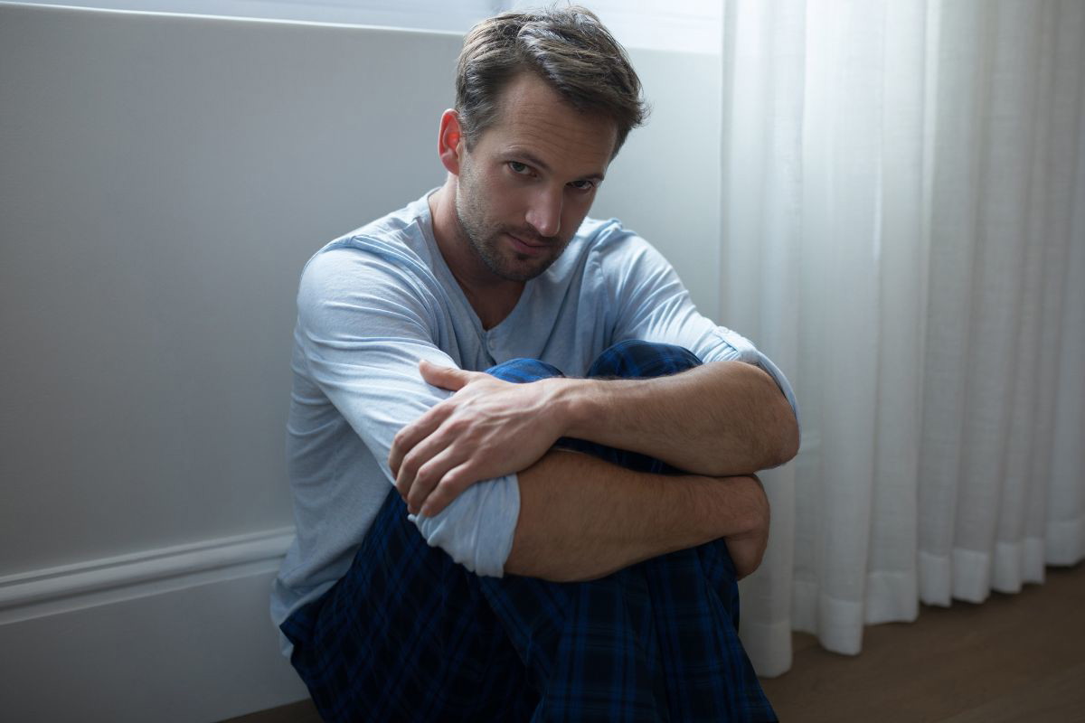 Zasmucony mężczyzna