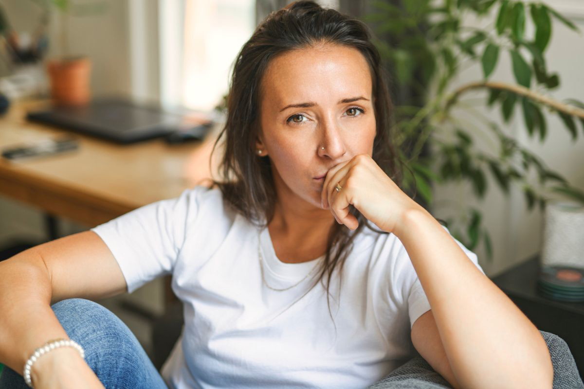 skoncentrowana kobieta